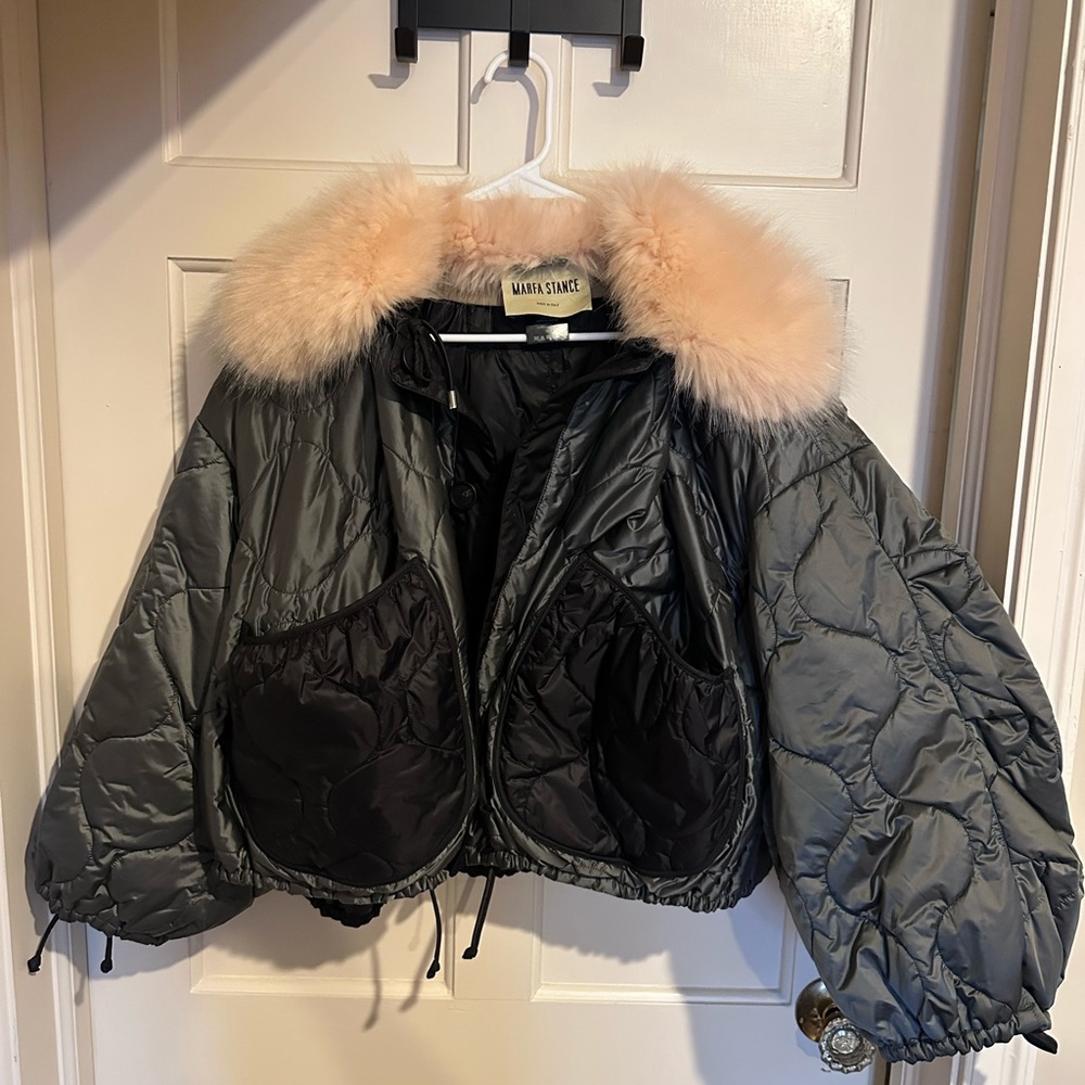 MS Bomber with Pink Collar